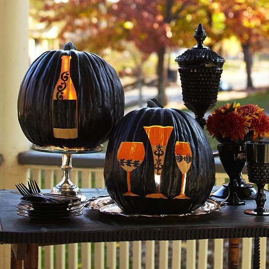 Festett halloween-i asztaldekoráció 